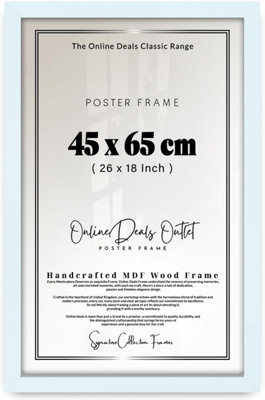 Od Deals White Picture Frame 45X65Cm Mdf Finish Portrait & Landscape Hooks For Wall Art & Home Decoration from B&Q