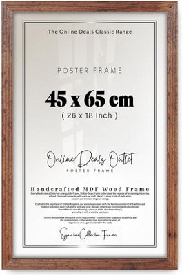 Od Deals Rustic Picture Frame 45X65Cm Mdf Finish Portrait & Landscape Hooks For Wall Art & Home Decoration from B&Q