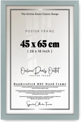 Od Deals Silver Picture Frame 45X65Cm Mdf Finish Portrait & Landscape Hooks For Wall Art & Home Decoration from B&Q