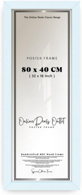 Od Deals Luxurious White 80X40Cm Panoramic Mdf Wood Frame Clear Perspex Panel For Wall Living Room from B&Q