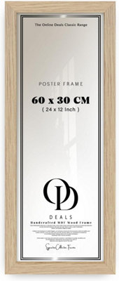 Od Deals Luxurious Oak 60X30Cm Panoramic Mdf Wood Frame Clear Perspex Panel For Wall Living Room from B&Q