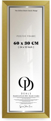 Od Deals Luxurious Gold 60X30Cm Panoramic Mdf Wood Frame Clear Perspex Panel For Wall Living Room from B&Q