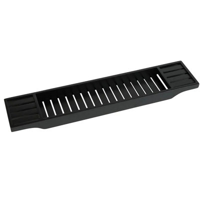 Almineez Black Bamboo Wood Bath Tub Caddy Rack TrayWater Resistant Bathroom Shelf Tidy Tray Storage Shelf Organiser from B&Q