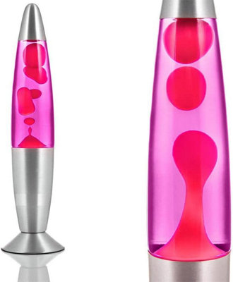 Almineez Magic 16 Inch Lamp  Aluminium Soothing Colour Motion Wax And Liquid Decoration Mood Light  Pink  Purple from B&Q