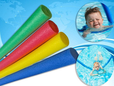Almineez Pack Of 2 X 1.5M Swimming Pool Noodle Float Aid Woggle Logs Noodles Water Flexible Wet Swim from B&Q