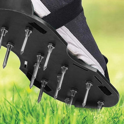 B&Q -  Lawn Aerator Shoes For Grass With Stainless Steel Shovel Soil Yard Aerator