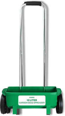 Almineez 12L Lawn Spreader Garden Fertiliser Lawn Soil Seed Grit Grass Feed Spreading from B&Q