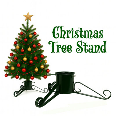 Almineez Unisex Green Heavy-Duty Metal Christmas Tree Stand For Artificial & Real Trees In - Image 2