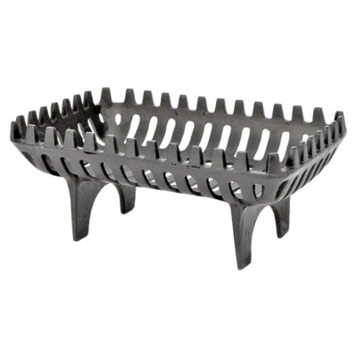 Almineez Cast Iron Fire Grate Fireplace Log Basket Raised For Wood Fuel from B&Q