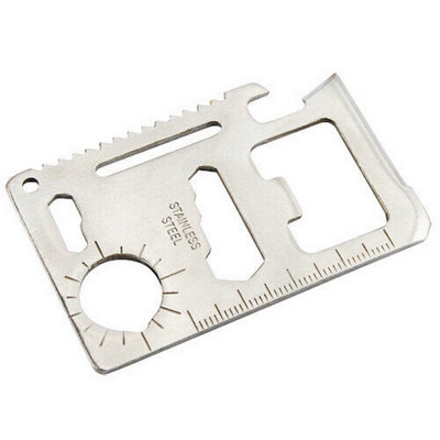 Accessotech 11-In-1 Outdoor Survival Multi Function Tool Stainless Steel Pocket Camping Gear Emergency Gadget