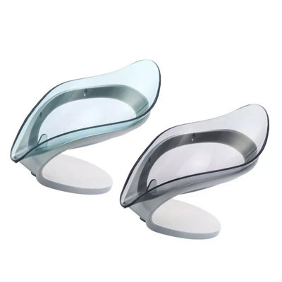 Accessotech 2 Pack Suction Cup Soap Holder Dishes With Drainage Leaf Design For Bathroom And Kitchen from B&Q