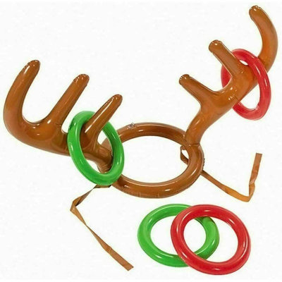 Accessotech Inflatable Reindeer Ring Toss Party Game Fun Family Christmas Game For Kids And Adults from B&Q