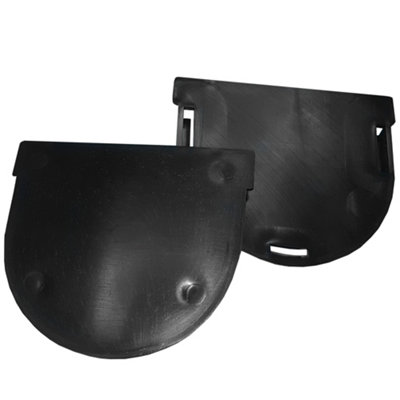 KetoPlastics End Cap Set Gutter Drain Driveway Gulley Grating Gullies 110mmPair Of Closed Endcaps from B&Q