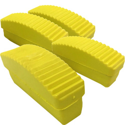 KetoPlastics Ladder Feet Step Ladder Feet Rubber Replacement Non-Slip For Aluminum Ladders 84mm X 22mmPack Of 4 from B&Q