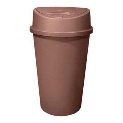 KetoPlastics 45L Touch Top Kitchen Bin Plastic Kitchen Household Rubbish Recycling Waste Bin DustbinRose Gold Kitchen Bin from B&Q
