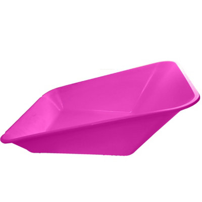 Ketobarrow Wheelbarrow Tray Replacement Wheelbarrow Body Pan - Universal Fitting -85L - Pink