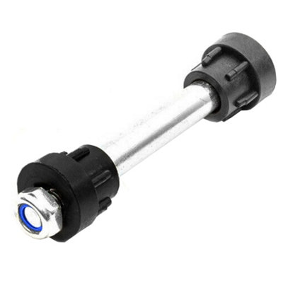 KetoPlastics Wheelbarrow Axle Set 130mm To Fit A 25mm (1") Bore from B&Q