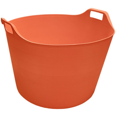 KetoPlastics Orange 76L Flexi Tub Party Toy Garden Carry Trug Tub from B&Q