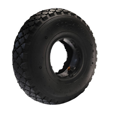 KetoPlastics 3.00-4 Tyre And Innertube For Replacement 10 Inch Wheelbarrow Tyre And Inner Tube For Inflatable WheelbarrowTrolleyHand Truck from B&Q