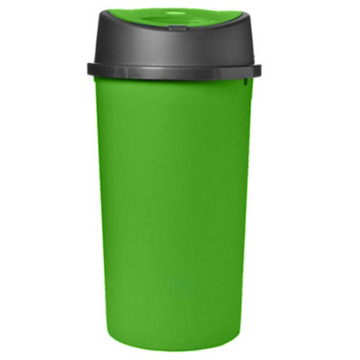 KetoPlastics Green Kitchen Bin 45 Litre 45L Touch Top Bin Colour Bin For Home Garden Office School Kitchen Bathroom Top Bin Portable Pedal Bin from B&Q