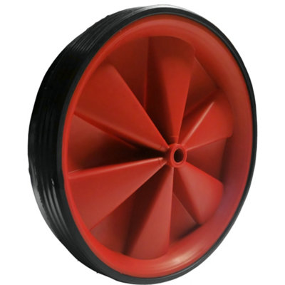 KetoPlastics 10" Solid Wheelbarrow Wheel For Garden Trolley Barrow Go Cart Trailer Puncture Proof Tyre from B&Q