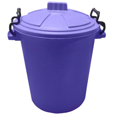 KetoPlastics Purple Clip Locking Lid Bin Rodent Proof Ideal For Indoor Or Outdoor Waste Animal Feed Storage Bin 50L from B&Q