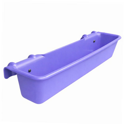 KetoPlastics Hook Over Feeder Horse Cattle Goat Manger Mountable Livestock Feed Bucket TroughPurple50 Litre