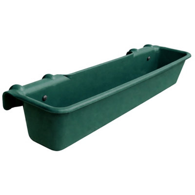 KetoPlastics Hook Over Feeder Horse Cattle Goat Manger Mountable Livestock Feed Bucket TroughGreen50 Litre