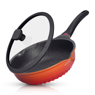 INTIGNIS 24Cm Non Stick Frying Pan With Lid  Deep Induction Cooking Pan 2.4L from B&Q