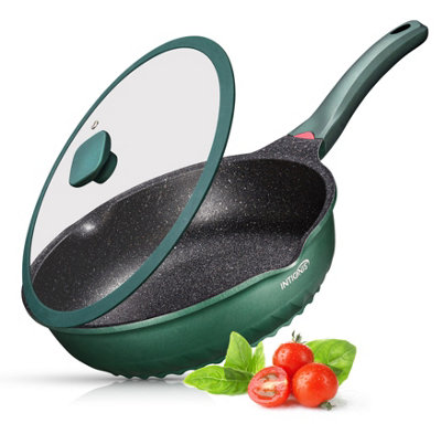 INTIGNIS 28Cm Non Stick Frying Pan With Lid Deep Induction Cooking Pan 4.5L from B&Q