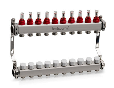 Fastwarm Port Underfloor Heating Manifold Size 10 B&Q