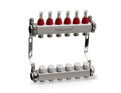 Fastwarm Port Underfloor Heating Manifold Size 6 B&Q