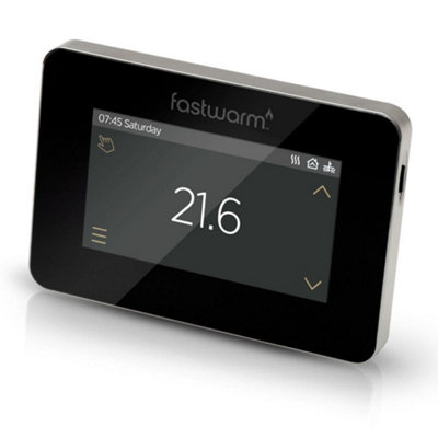 Fastwarm Touchscreen ThermostatBlack (16Amp) from B&Q