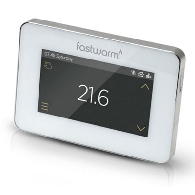 Fastwarm Touchscreen ThermostatWhite (16Amp) from B&Q