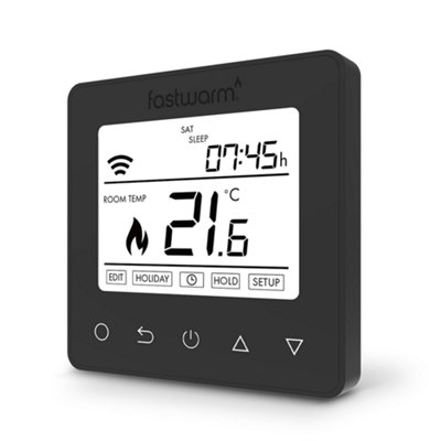 Fastwarm Smart Wifi 2.0 ThermostatBlack (16Amp) from B&Q