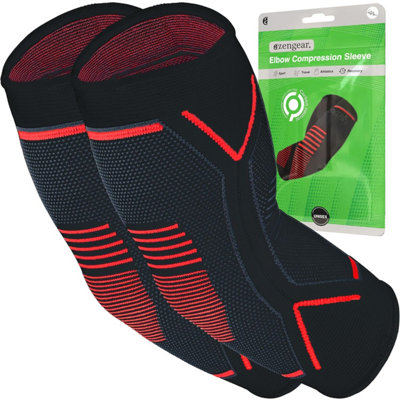 Azengear Elbow Support Brace (Pair) For MenWomenGolfers Elbow Compression SleevesTendonitisArthritisWeightlifting (L) from B&Q