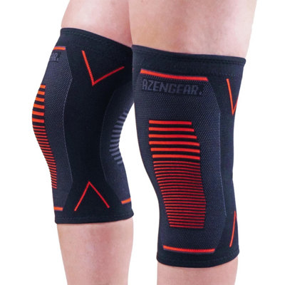 Azengear Knee Support Brace (Pair)Compression Knee Sleeve For Joint PainLigament InjuryMeniscus TearArthritis (M) from B&Q