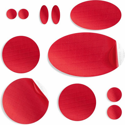 Azengear Repair Patches For JacketsTentShoeGearWaterproofSelf-AdhesiveTear-Cold-Heat-Resistant (11 PiecesRed) from B&Q