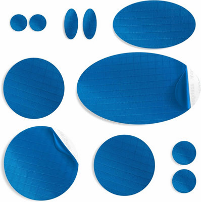 Azengear Repair Patches For JacketsTentShoeGearWaterproofSelf-AdhesiveTear-Cold-Heat-Resistant (11 PiecesBlue) from B&Q