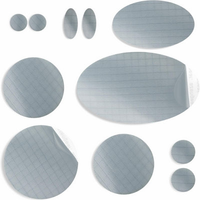 Azengear Repair Patches For JacketsTentShoeGearWaterproofSelf-AdhesiveTear-Cold-Heat-Resistant (11 PiecesSilver) from B&Q