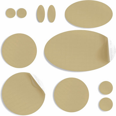 Azengear Beige Repair Patches For Jackets, Tent, Shoe, Gear - Waterproof, Self-Adhesive, Tear-Cold-Heat-Resistant (11 Pieces, ) Size 11