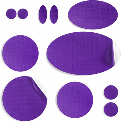 Azengear Repair Patches For JacketsTentShoeGearWaterproofSelf-AdhesiveTear-Cold-Heat-Resistant (11 PiecesPurple) from B&Q