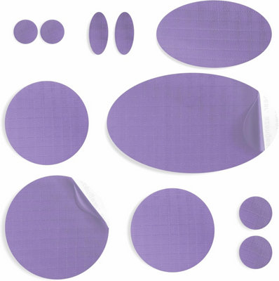 Azengear Repair Patches For JacketsTentShoeGearWaterproofSelf-AdhesiveTear-Cold-Heat-Resistant (11 PiecesLilac) from B&Q
