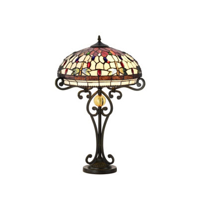Belofay Stained Glass Handmade Dragonfly Tiffany Style Large For Living RoomBedroomAnd Lounge 16 " Wide30 " Height from B&Q