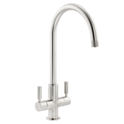 Abode Knurle Nickel Effect Kitchen Mono Mixer Tap from B&Q