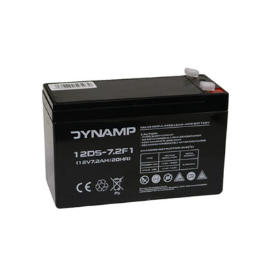 Dynamp 12Ds-7.2 12V 7.2Ah Agm Vrla Battery(F1 4.8mm) from B&Q