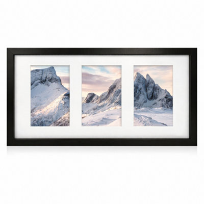 Innoteck Essentials 3 In 1 Matt Wooden Photo FrameBlack.