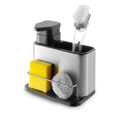 Innoteck Essentials Stainless Steel Sink Caddy With Soap Dispenser