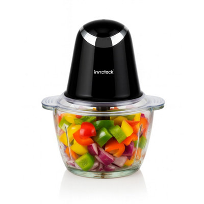 B&Q -  1L Mini Food Chopper With Glass Bowl2 Speeds & Stainless Steel Blades 500W - Image 4