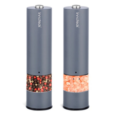 Innoteck Essentials Stainless Steel Electric Salt & Pepper Mill SetGrey from B&Q